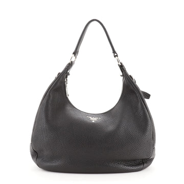 Prada Zip Top Hobo Vitello Daino Medium
