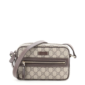 Gucci Zip Messenger Bag GG Coated Canvas Small