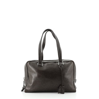 Prada Zip Around Boston Bag Leather Medium