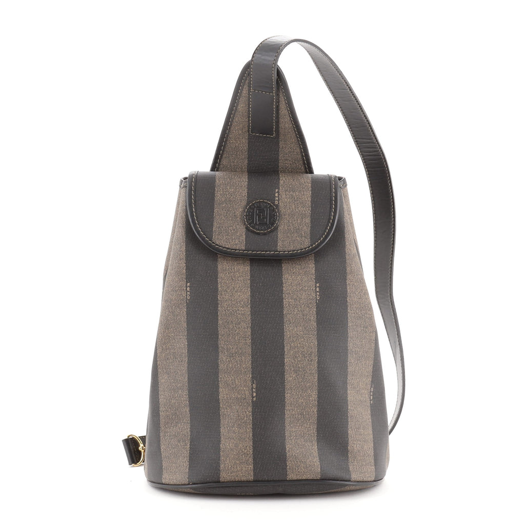 Fendi Pequin Sling Backpack Coated Canvas Medium 64312 display picture 3