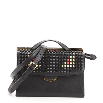 Fendi Demi Jour Monster Satchel Studded Leather