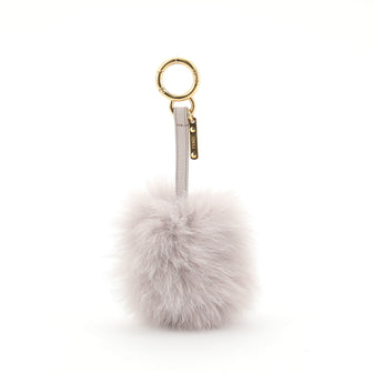 Fendi Pom Pom Bag Charm Fur
