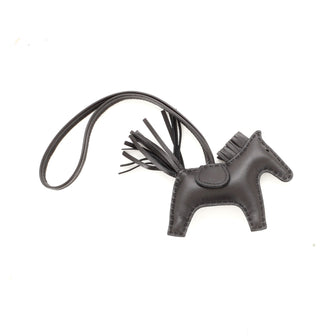 Hermes So Black GriGri Rodeo Bag Charm Leather PM