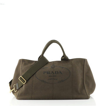 Prada Canapa Convertible Tote Canvas Large