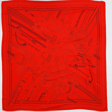 Hermes Concours D'Etriers Shawl Printed Silk 140