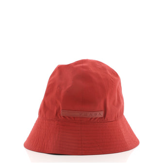 Prada Logo Bucket Hat Technical Fabric