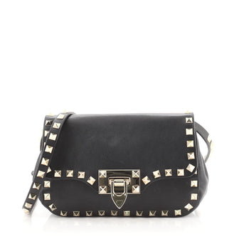 Valentino Rockstud Flip Lock Flap Bag Leather Mini