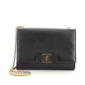 Salvatore Ferragamo Ginny Crossbody Bag Saffiano Leather Small