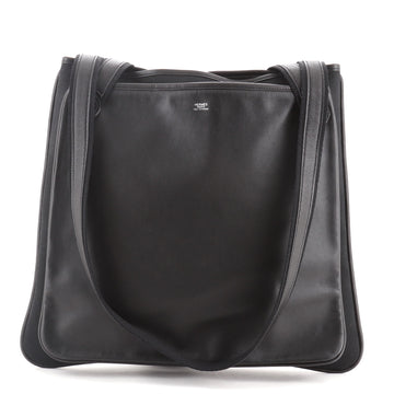 Hermes Mrs. Hippie Shoulder Bag Leather and Toile