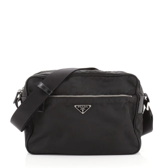 Prada Zip Messenger Bag Tessuto Medium
