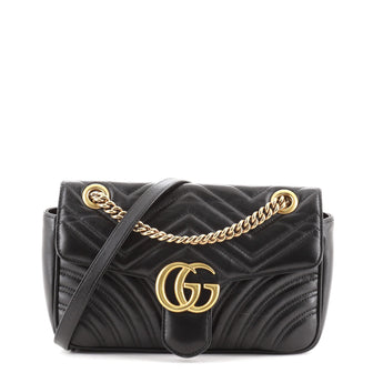 Gucci GG Marmont Flap Bag Matelasse Leather Small