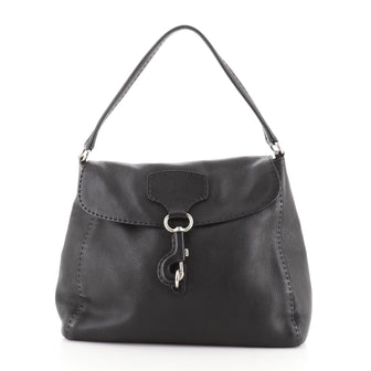 Prada Hook Flap Hobo Vitello Daino