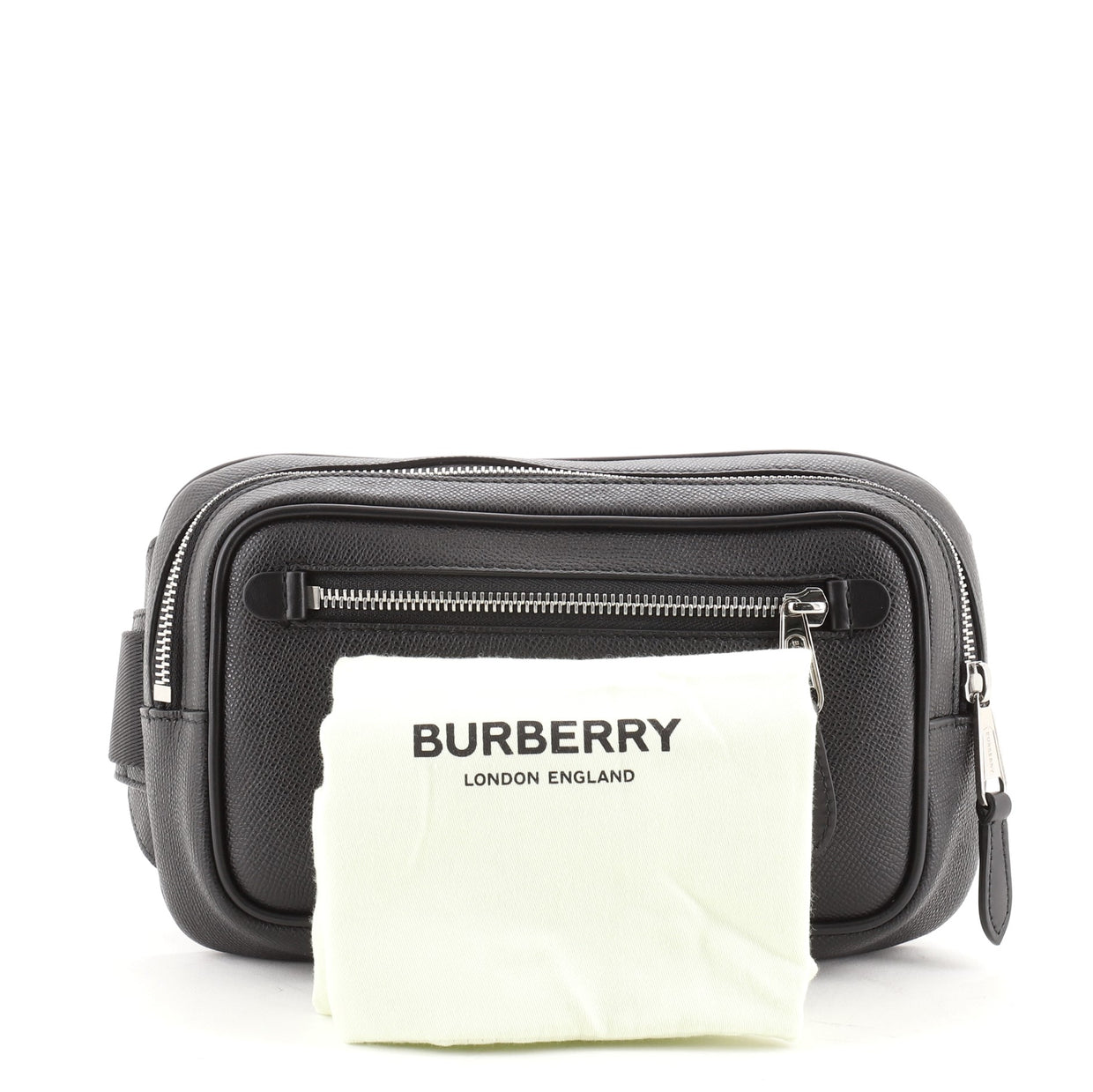 Burberry Logo Waist Bag Leather Black 6443672