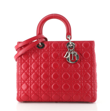 Christian Dior Lady Dior Bag Cannage Quilt Lambskin Large