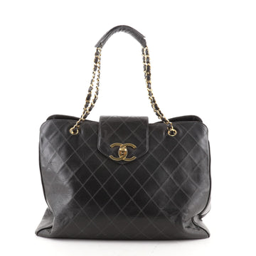 Chanel Vintage Supermodel Weekender Bag Quilted Leather Large