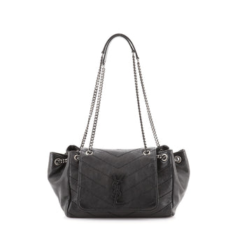 Saint Laurent Nolita Satchel Matelasse Chevron Leather Small