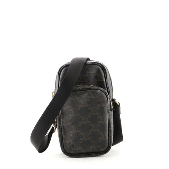 Celine Pocket Messenger Triomphe Printed Canvas Mini
