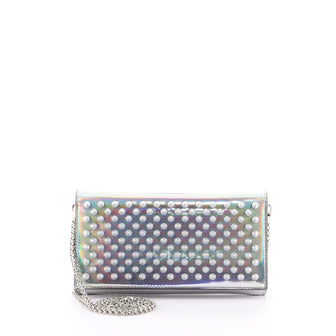 Christian Louboutin Boudoir Chain Wallet Spiked Patent