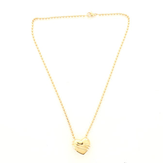 Tiffany & Co. Cupid's Arrow Heart Pendant Necklace 18K Yellow Gold