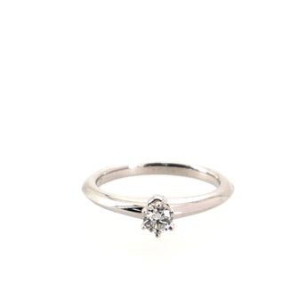 Tiffany & Co. Solitaire Ring Platinum with RBC Diamond .19CT