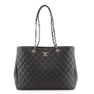 Chanel Classic CC Shopping Tote Quilted Caviar Large