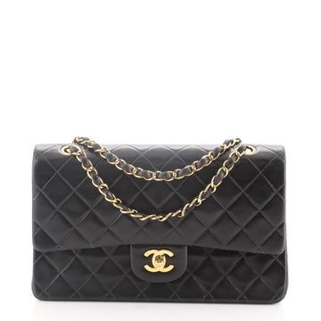 Chanel Vintage Classic Double Flap Bag Quilted Lambskin Medium