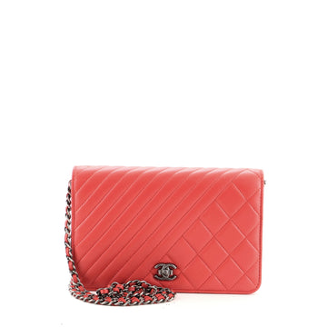Chanel Coco Boy Wallet on Chain Quilted Lambskin