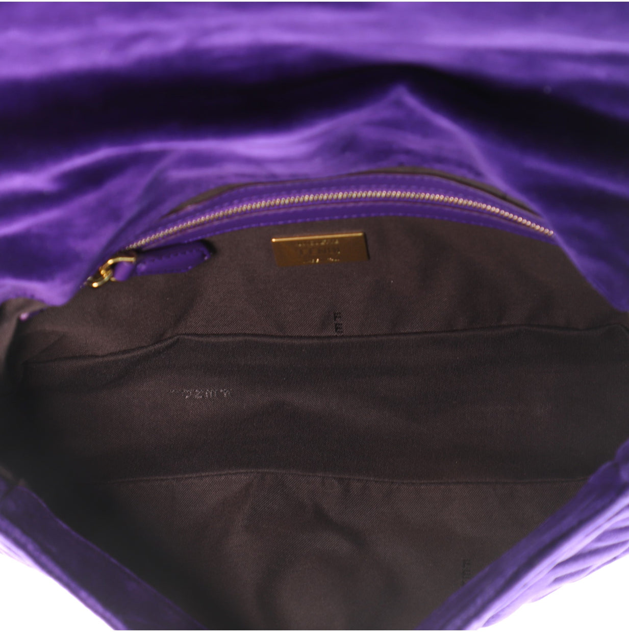 Fendi Baguette NM Bag Embossed Velvet Medium Purple 64445168