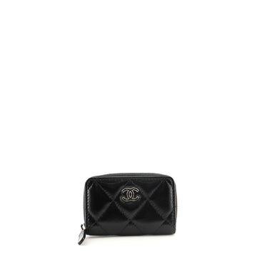 Chanel CC Coin Purse Wristlet Quilt Lambskin
