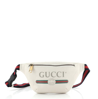 Gucci Logo Belt Bag Printed Leather Small