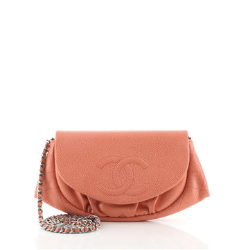 Chanel Half Moon Wallet on Chain Caviar