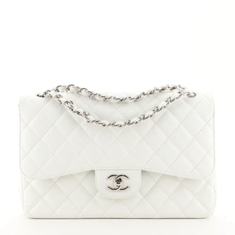 Chanel Classic Double Flap Bag Quilted Caviar Jumbo