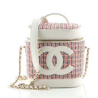 Chanel CC Mania Vanity Case Tweed with Lambskin