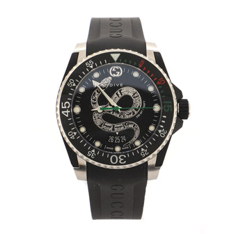 Gucci Snake Dive Quartz Watch Stainless Steel and Rubber 40