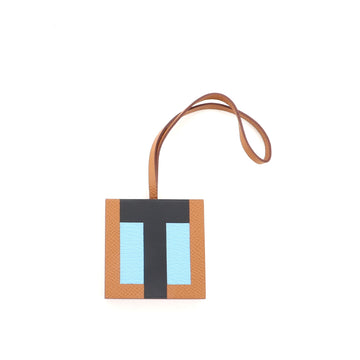 Hermes Lettre Au Carre Bag Charm Leather