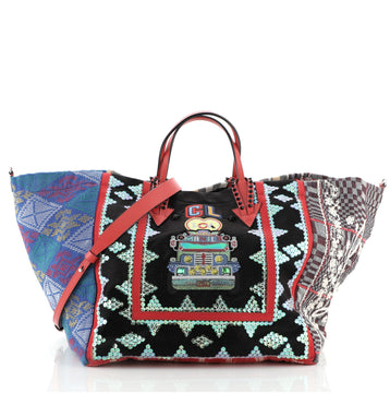 Christian Louboutin Caba Tote Motif Embroidered Jacquard Large