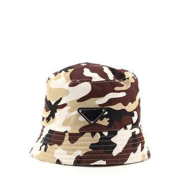 Prada Camo Bucket Hat Printed Tessuto