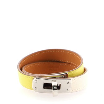 Hermes Bicolor Kelly Double Tour Bracelet Leather
