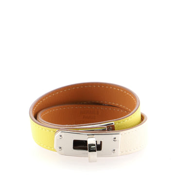 Hermes Bicolor Kelly Double Tour Bracelet Leather