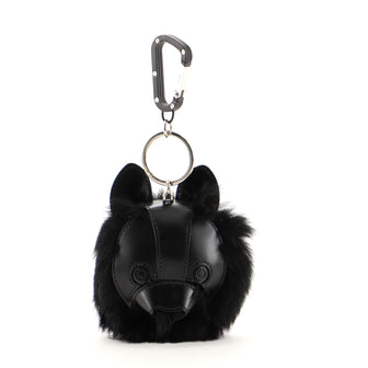 Christian Dior Cookie Bag Charm Leather and Fur