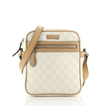 Gucci Front Zip Messenger GG Coated Canvas Small
