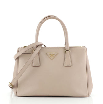Prada Double Zip Lux Tote Saffiano Leather Small