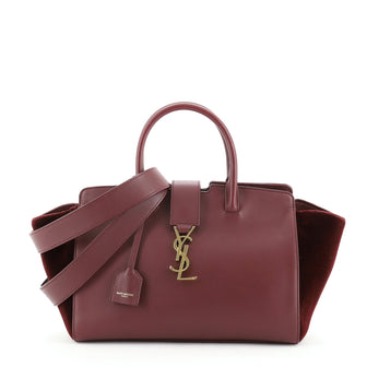 Saint Laurent Monogram Cabas Downtown Leather with Velvet Baby