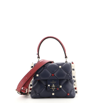 Valentino Candystud Top Handle Bag Leather Mini