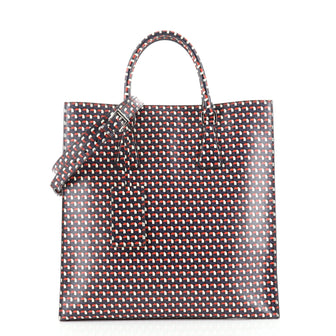 Prada Convertible Shopping Tote Printed Saffiano Leather Large