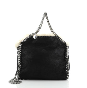 Stella McCartney Falabella Fold Over Crossbody Bag Shaggy Deer and Faux Fur Mini