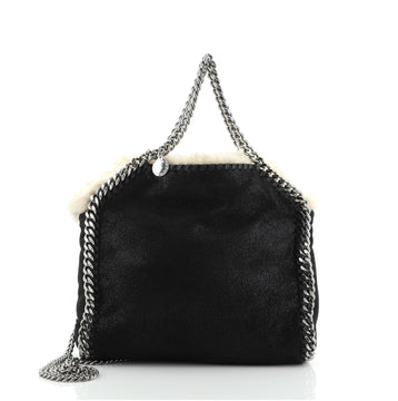 Stella McCartney Falabella Fold Over Crossbody Bag Shaggy Deer and Faux Fur Mini