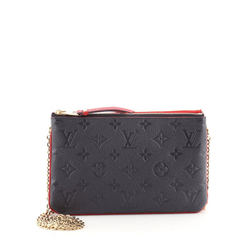 Louis Vuitton Double Zip Pochette Monogram Empreinte Leather