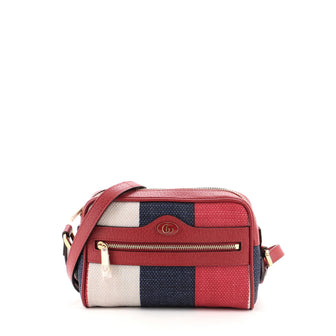 Gucci Ophidia Shoulder Bag Striped Canvas Mini