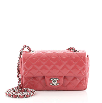 Chanel Classic Single Flap Bag Quilted Patent Mini